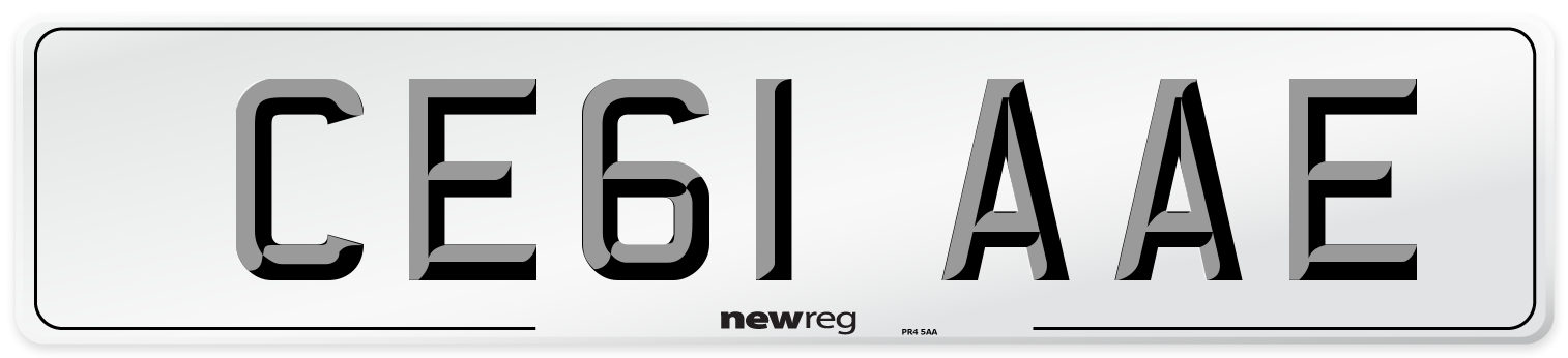 CE61 AAE Number Plate from New Reg